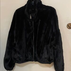 BCBGeneration Dark Faux Fur Coat